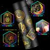 100 Transparent Gold Laser Deep Space Series Pet Stickers Handbook Holographic Stickers Diy Stickers