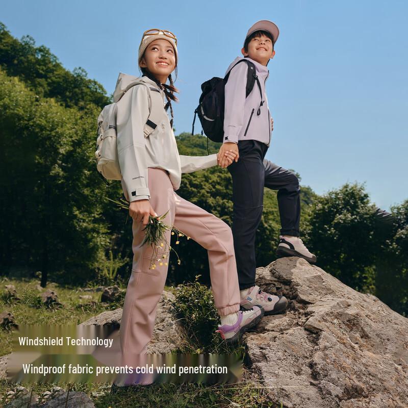 Pelliot Kids' Outdoor Warm Softshell Hiking Pants