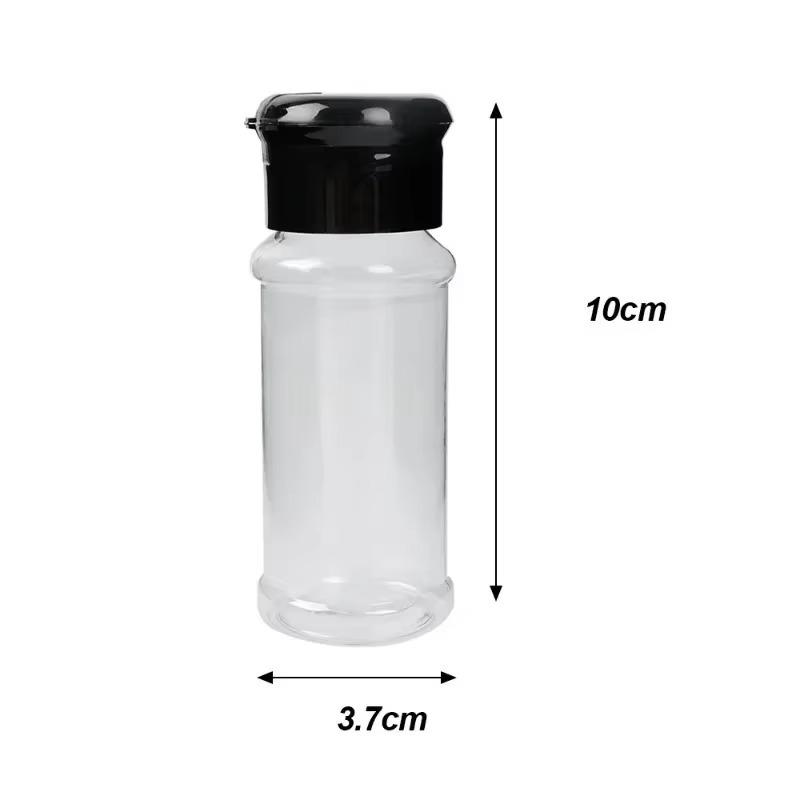 20/1pcs Plastic Spice Bottles with Shaker Lid Salt Pepper BBQ Condiment Seasoning Jars Container Storage Bottle with Stickers