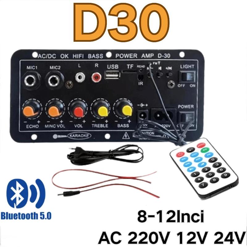 D30 D10 Amplifier 12V24V High Power Amplifier With Bluetooth With Digital Display Car Audio