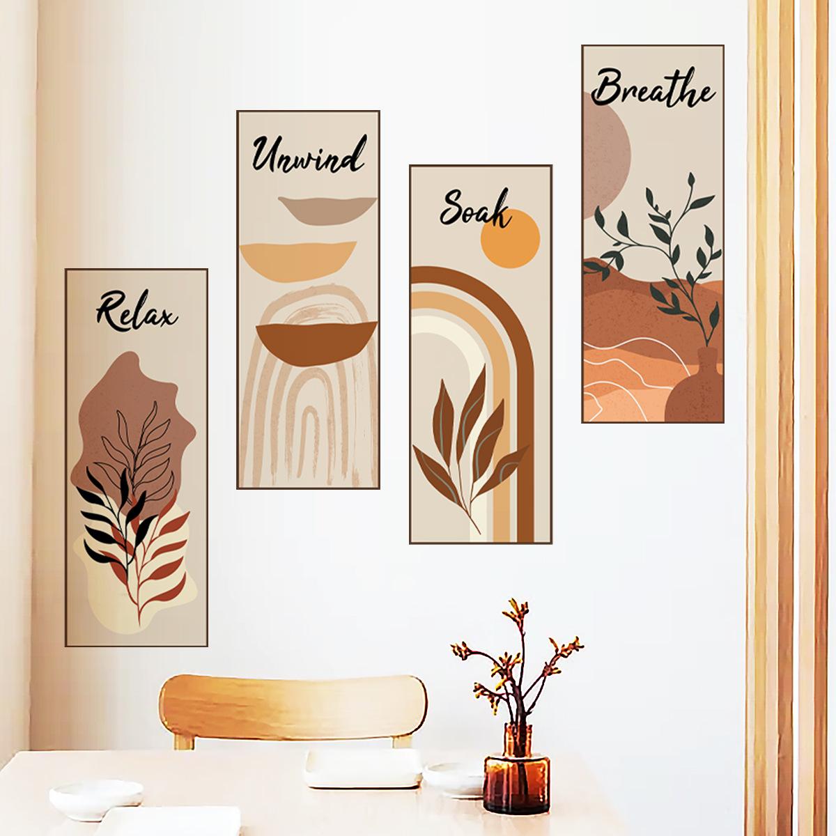 

Богемная Абстрактная Живопись Наклейка на Стену Фон Стена Спальня Комната Украшение Самоклеящиеся Обои-Фреска