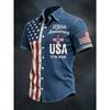 New Summer Men's Printed Casual Breathable Loose Short-Sleeve Shirt