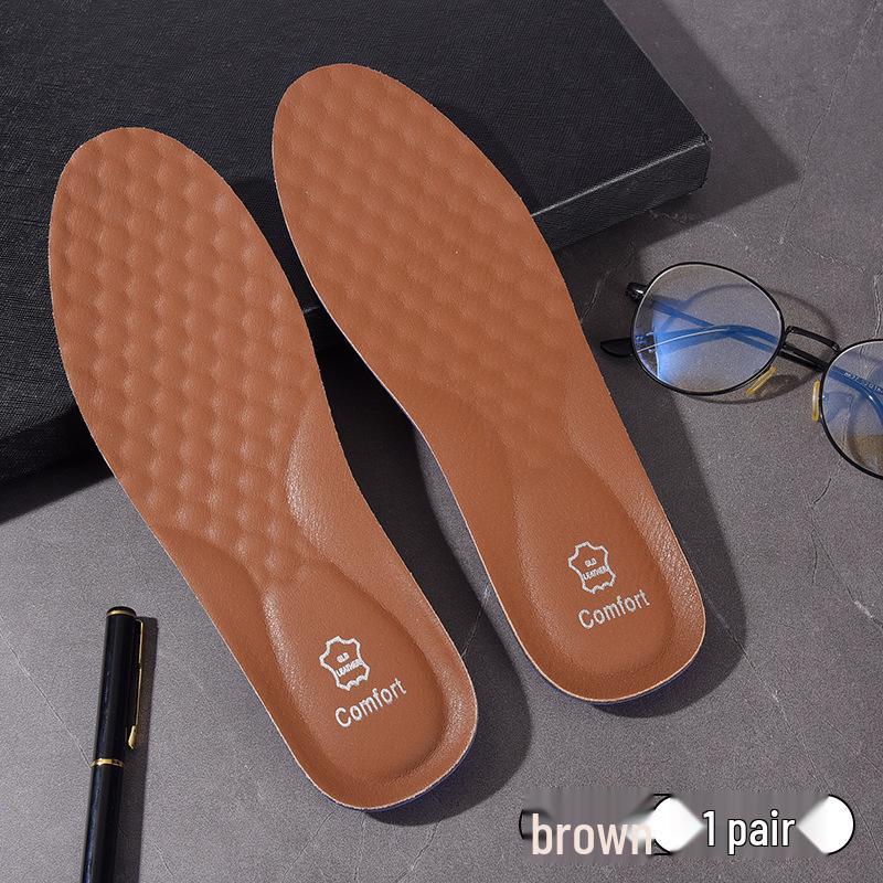 Férfi valódi marhabőr párnázott sporttalpbetétek - Légáteresztő, izzadságelnyelő, antibakteriális és kényelmes.