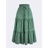 Gonna Maxi Floreale Vintage Boho da Donna Vita Alta Elastica Pieghettata Svasata Linea A Lunga per Bambina Autunno Falda Corta