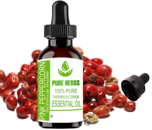 Pure Herbs Pink Peppercorn 100% Pure & Natural Schinus Molle Essential Oil UKZA 646