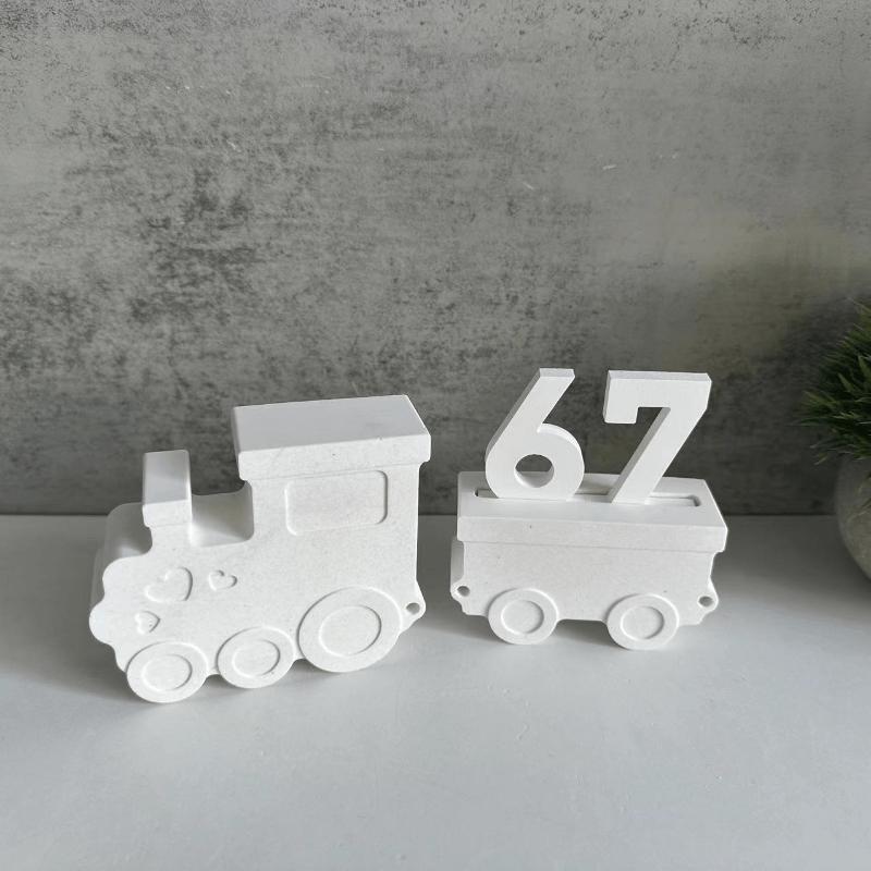 Locomotive Train Silicone Mold | Candle Holder & Gypsum Casting Kit | Reusable & Heat-Resistant for DIY Crafts