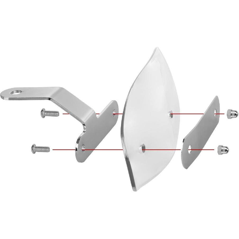 Motorcycle Universal Handguards, PSLER Motorcycle Hand Grip Guards for Motorbike Choppers, Crusiers and Touring, with 10mm Direct Thread Bolt, Clear