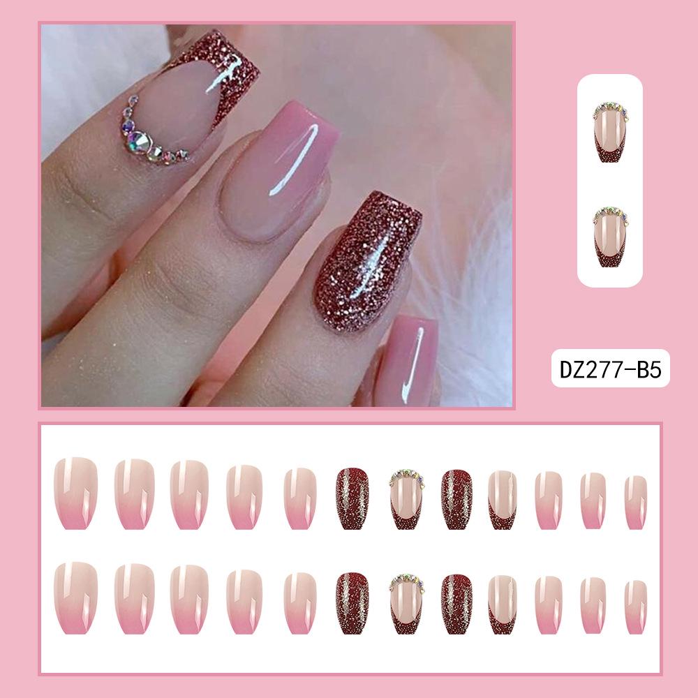 French Rhinestone Handmade Press-On Nail Tips