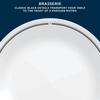2 Pack 8.5 Inch Salad Plates Vitrelle Glass Durable Stackable Bistro Plates Microwave Dishwasher Safe Outdoor Dining