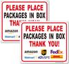 Please Place the Packaging In the Box Label 1-piece Delivery Label Made of Iron Material Waterproof and UV Resistant