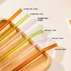 Gianxi Colored High-Value Glass Straw Non Disposable High Temperature Resistant Food Grade Transparent Drinking Glass Straw