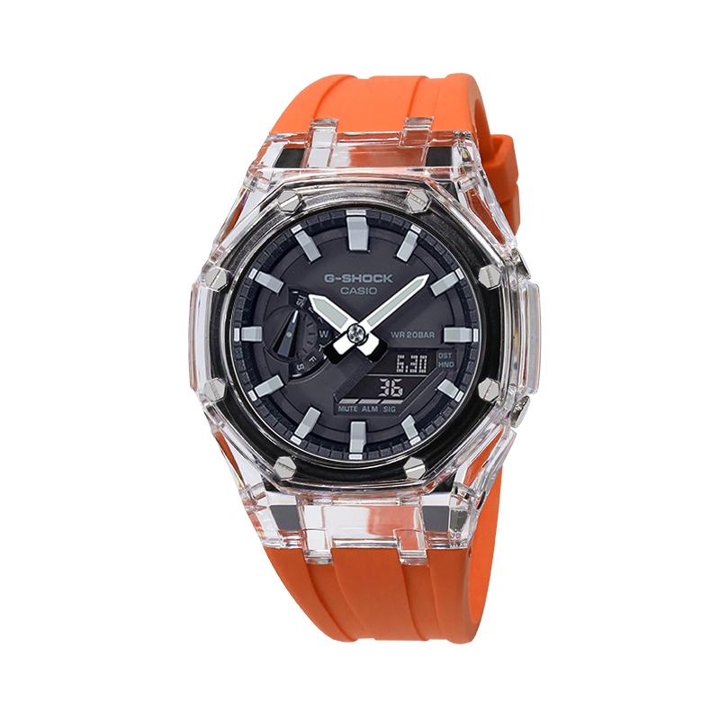 CASIO Унисекс Жидкокристаллический/Аналоговый Двойной Дисплей Серия Черные Часы GA-2100-1A(Watch4--)