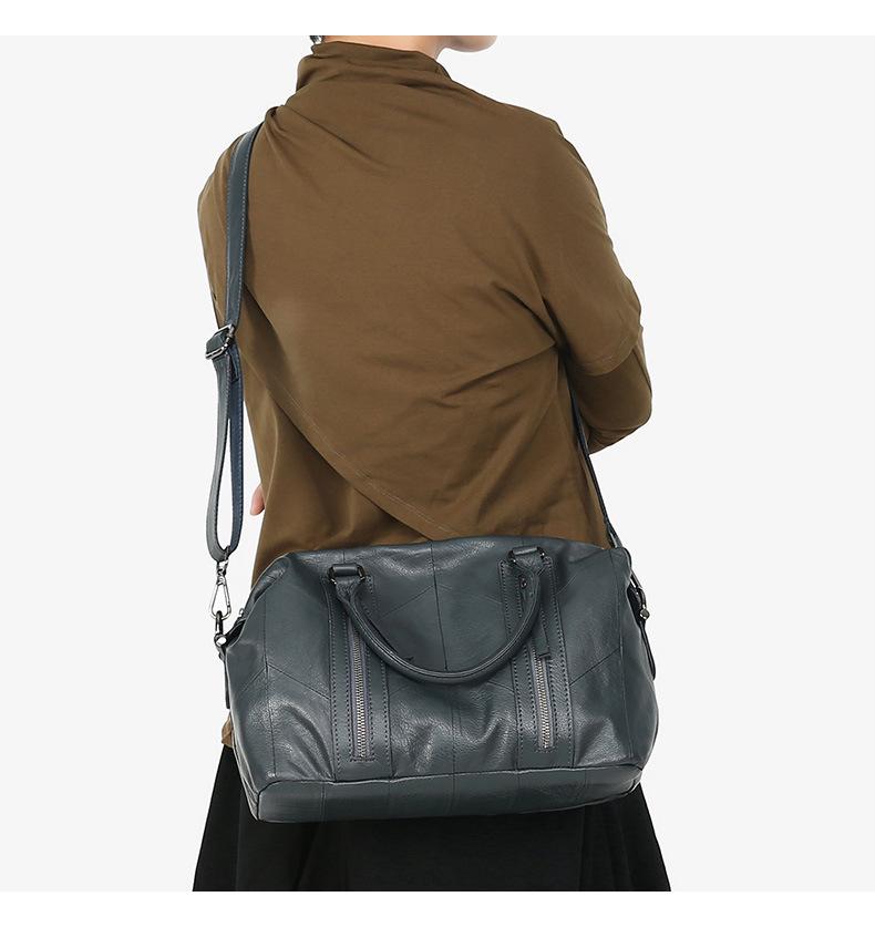 Women's Top Grain Cowhide Summer Tote: European & American Style, Large Capacity, Handbag & Crossbody.