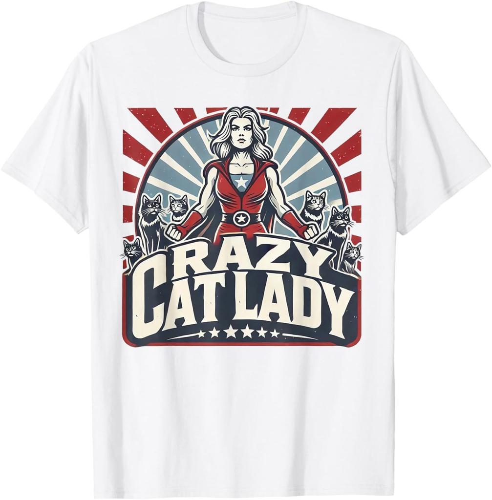 Crazy Cat Lady Kamala Harris Strong T-Shirt