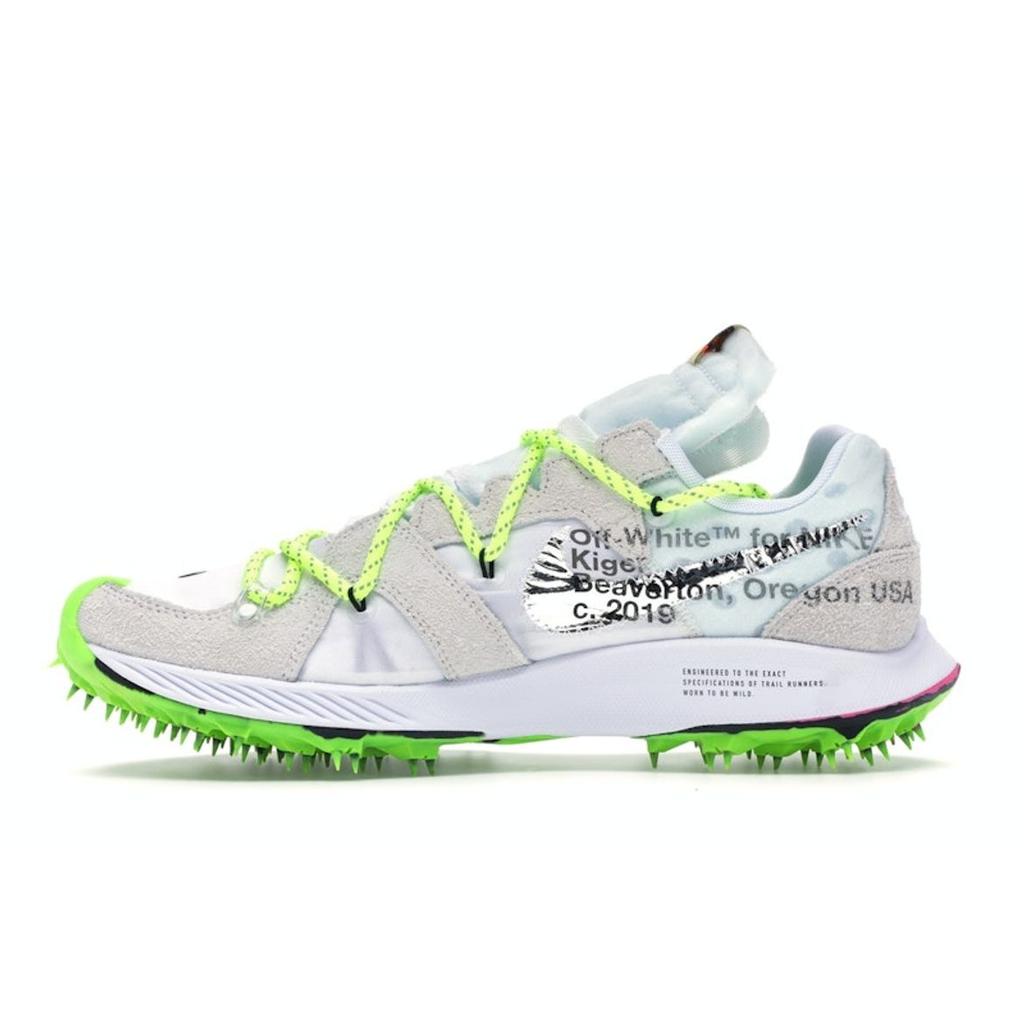 Nike Off-White x  Air Zoom Terra Kiger 5 Athlete in Progress - White Women Sneakers Metallic-Silver-Sail-Safety-Orange CD8179-100