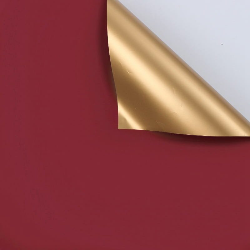 Floral Film "Gloss" - Wine Red - Sheets 58X58 Cm - 20Pcs