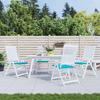 VidaXL Set of 4 Garden Chair Cushions, Non-Slip Seat Pads, Terrace Patio Outdoor Decoration, 361030