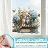 Floral Cat Butterfly Spring Static Cling Window Sticker Removable Self-Adhesive for Cafe Shop Window Glass Door Home Decor Art
