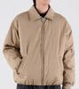 Button Seoul [Duck Down 80/20] Minimal Duck Down Zip-Up Blouson Jacket (Brown)
