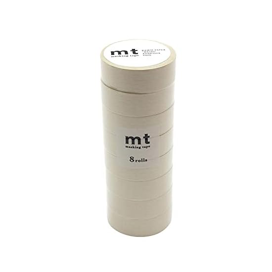 Kamoi Kakoshi mt Masking Tape 8er-Pack Breite 15 mm x 7 m 498 Pastell-Elfenbein MT08P498