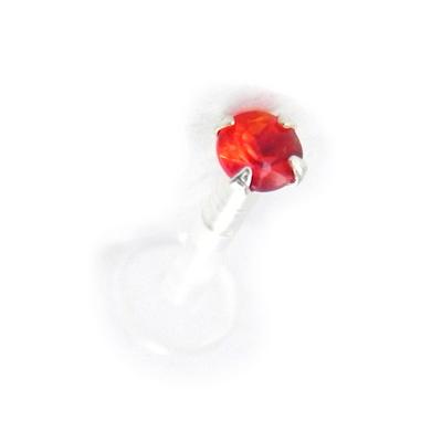 [H9757] - Red 'Fly' Labret 2.5 Mm
