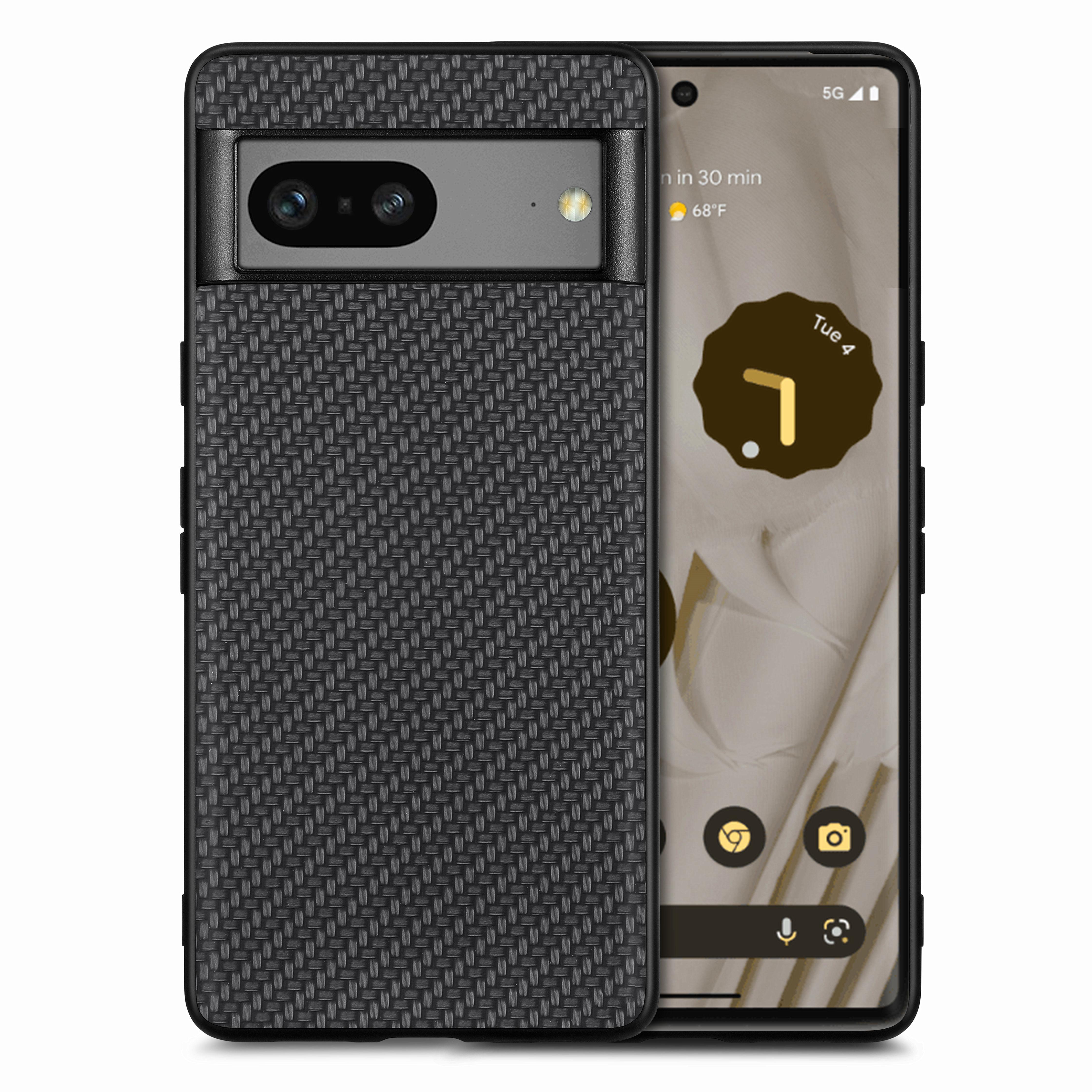 

Carbon Fibre Case for Google Pixel 7 Pro Soft Silicone Back Cover Slim Fit Pixel7 7Pro Pixel7Pro Camera Shockproof Bumper Fundas For Pixel 7 чёрный