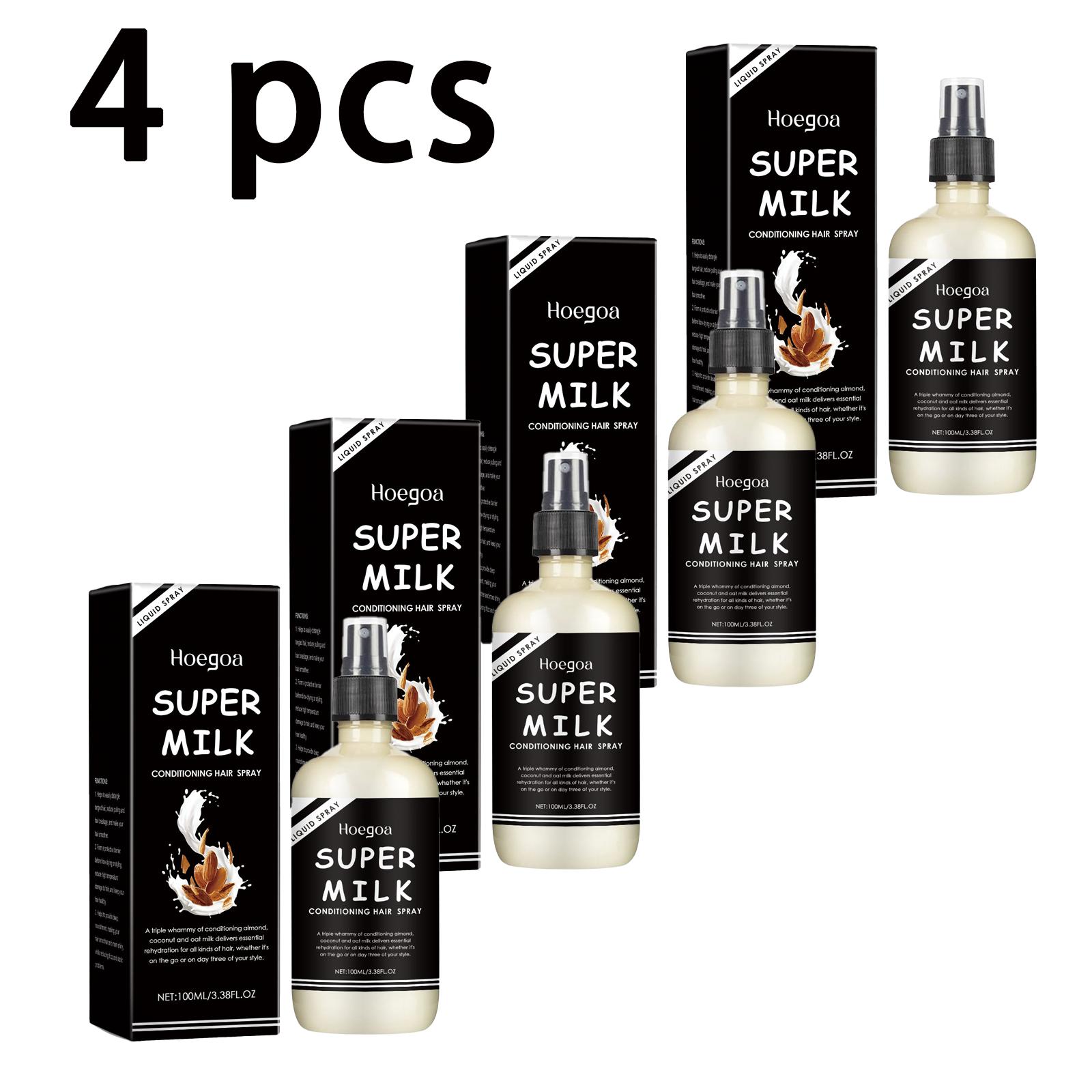 Супермолочный лак для волос Hoegoa, супермолочный праймер для волос, разглаживающий кондиционер для всех типов волос (100 мл)