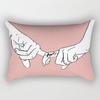 Ins Pink Geometric Waist Pillow Case Car Sofa Pillow Cushion Cover Pillow Case Pillow Case Pillow Case