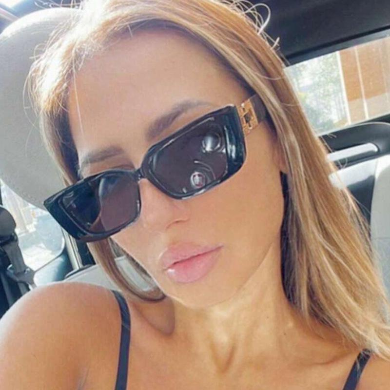 European American Style Women's Sunglasses Rectangle Shape Designer Sun Glasses Women UV Protection Outdoor Sun Glass
