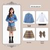 British College Style School Uniform Set – Kindergarten Boys' & Girls' Plaid Suit and Skirt.