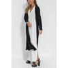 Moda Primavera Estate Cardigan Monocolore Manica Lunga Donna Lento Casual Stile Lungo Spacco Cappotto Signora Elegante