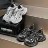 Daddy Shoes Women's New Fashionable Breathable Thick-soled Heightening Lightweight Mesh Lace-up Casual Sports Running Shoes