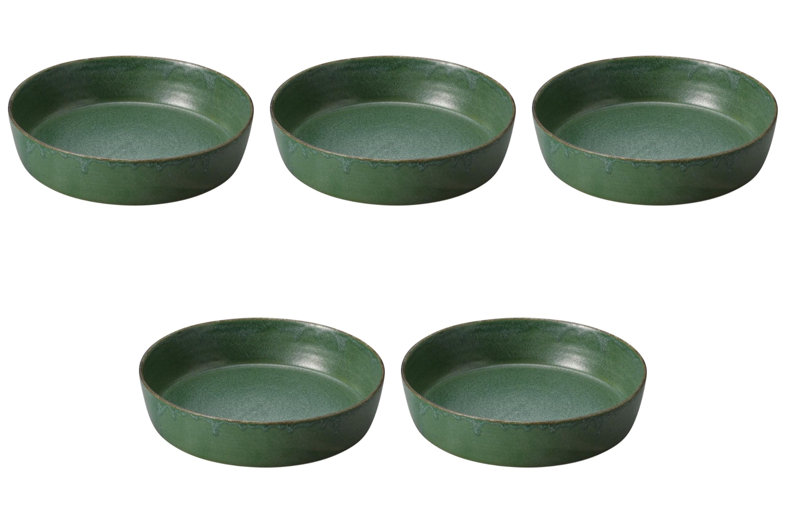 

Set of 5 Dark Green Medium Bowls x Medium Bowls by Setomonohonpo [17.5 4cm]