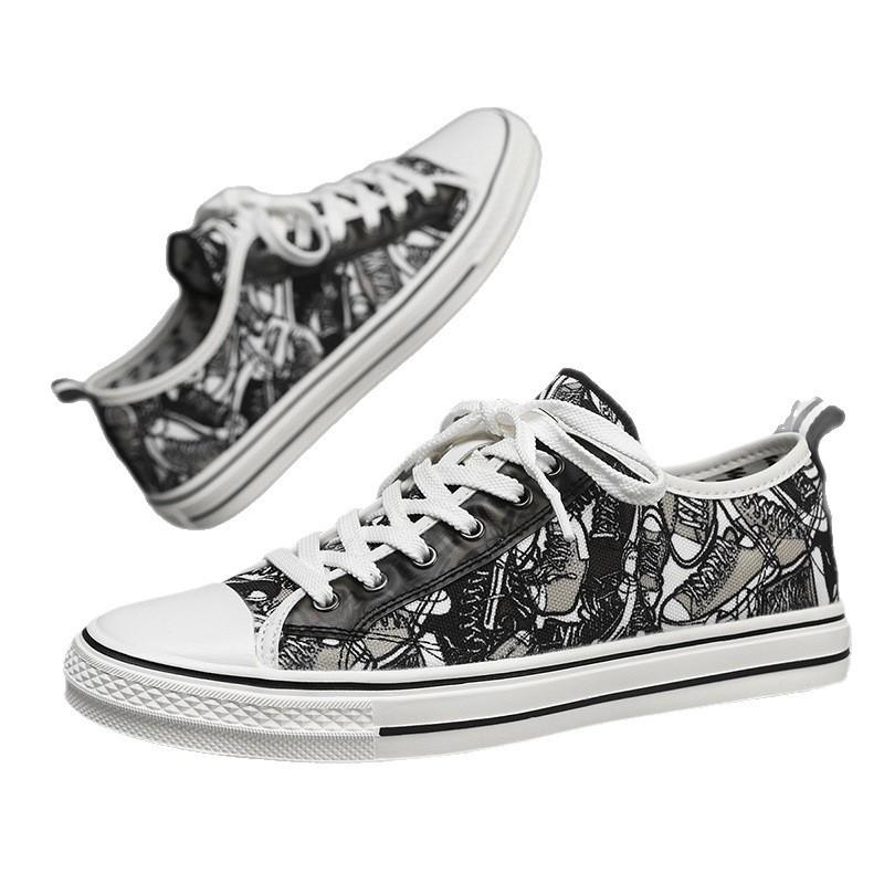 Neue Frühjahrs- und Sommer-Herren-Sportschuhe mit flachem Boden, schlichte Freizeit-Board-Schuhe