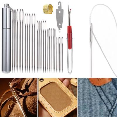 Steel Cross Stitch DIY Crafts Tools Mending Craft Large Eye Needles Hand Sewing Needle Sew Pins Kit
