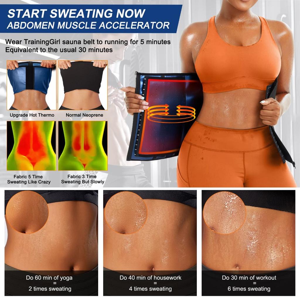 Frauen Taille Trainer Trimmer Korsett Bauch Wrap Workout Abnehmen Gürtel Schweiß Bauch Band Sport Gürtel Sauna Anzug Fett Burning Body Shaper