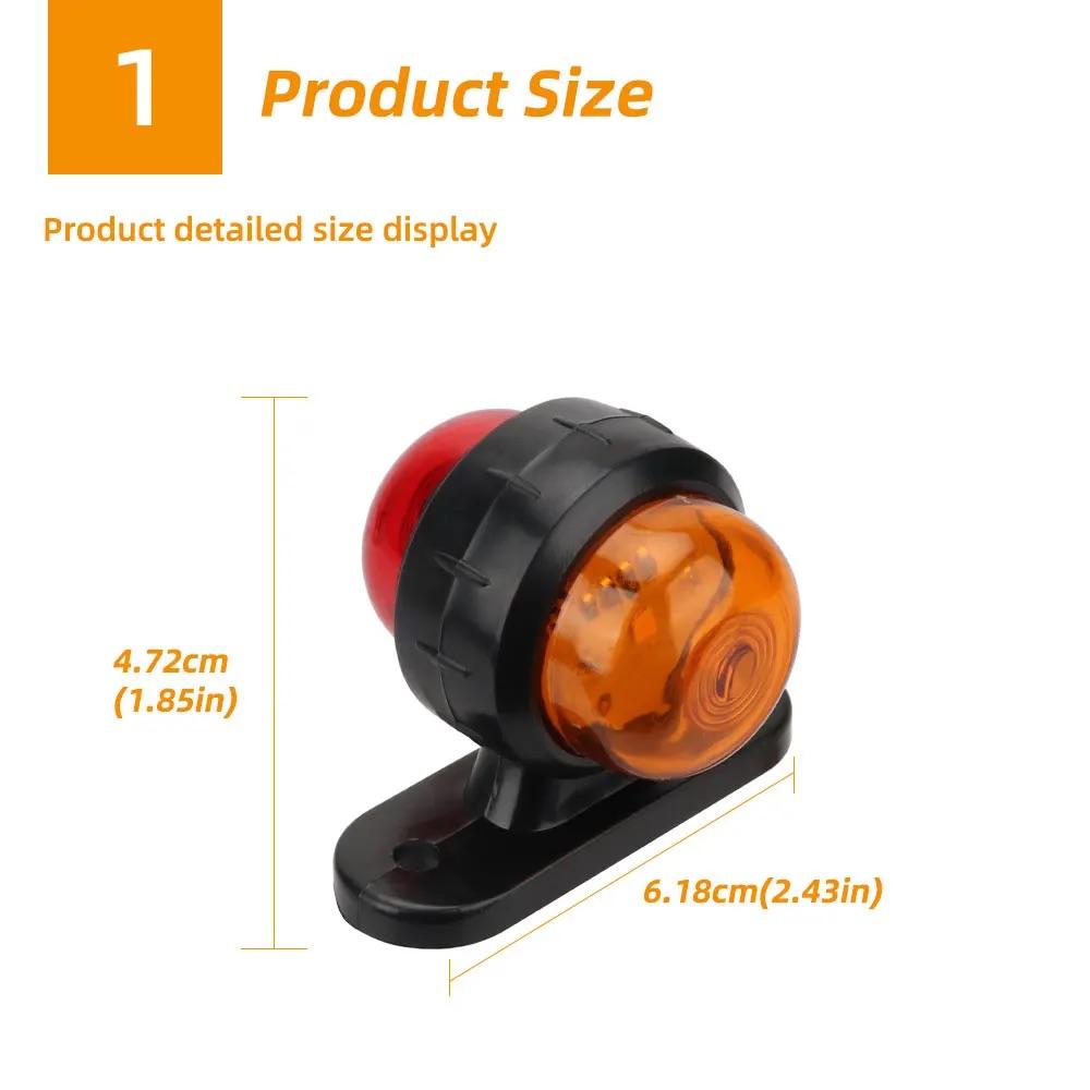 12V 24V LED Side Marker Lights Truck Front Rear Clearance Lights Outline Lamp Indicator Tail Light For Trailer Van Caravan