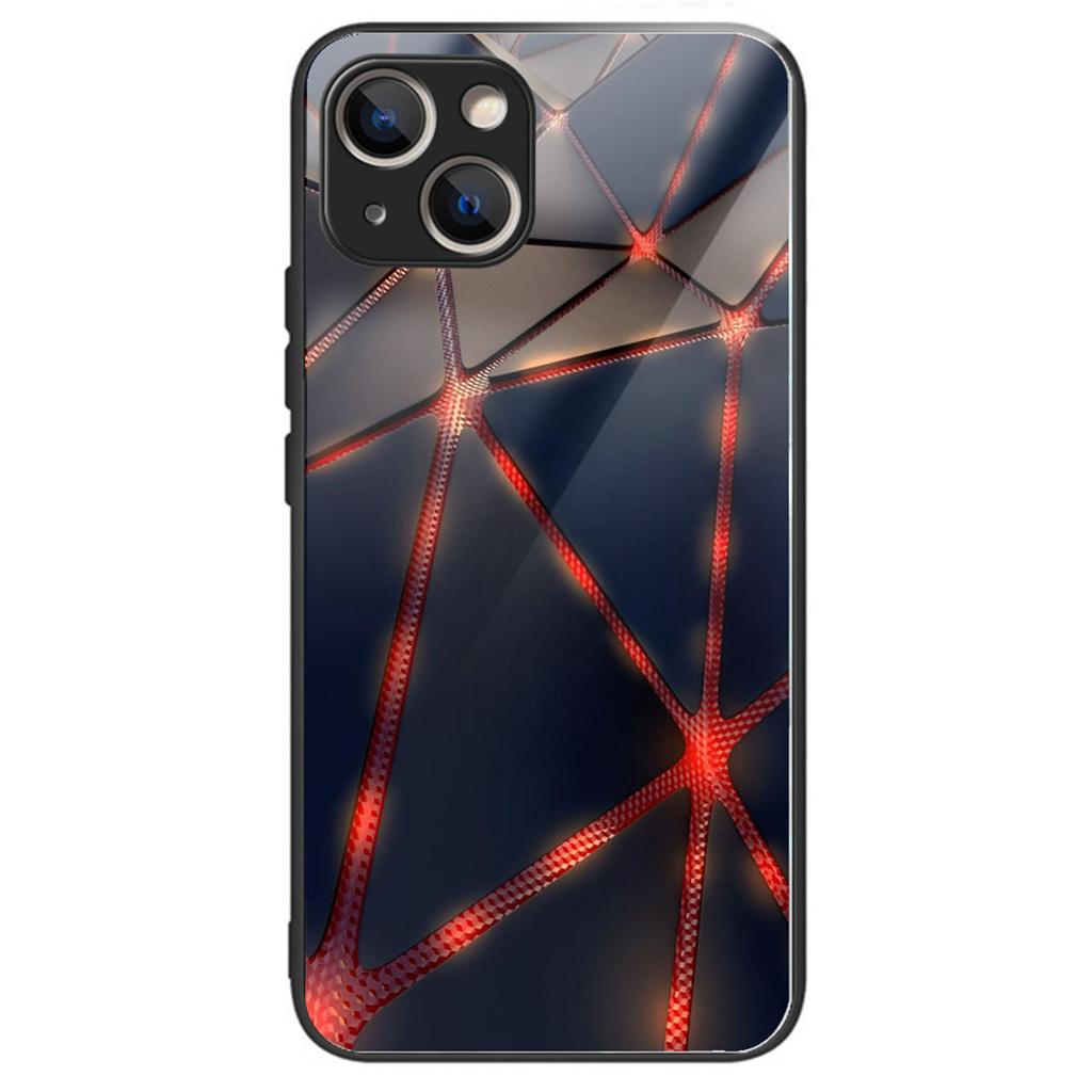 For iPhone 15 Plus Tempered Glass Case TPU Edge Phone Protective Cover