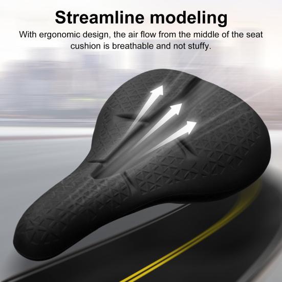 Bike Seat Cover Ultralight Breathable Elastic Silicone Shock Absorbing MTB Road Mountain Cycling Bicycle Saddle Cushion Bicycle Accessories