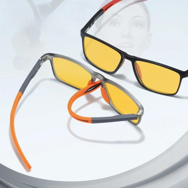 TR90 Night Vision Goggles for Men Ultralight Sports Anti Blue Light Eyewear Outdoor Travel Sunglasses Car Driving Glasses