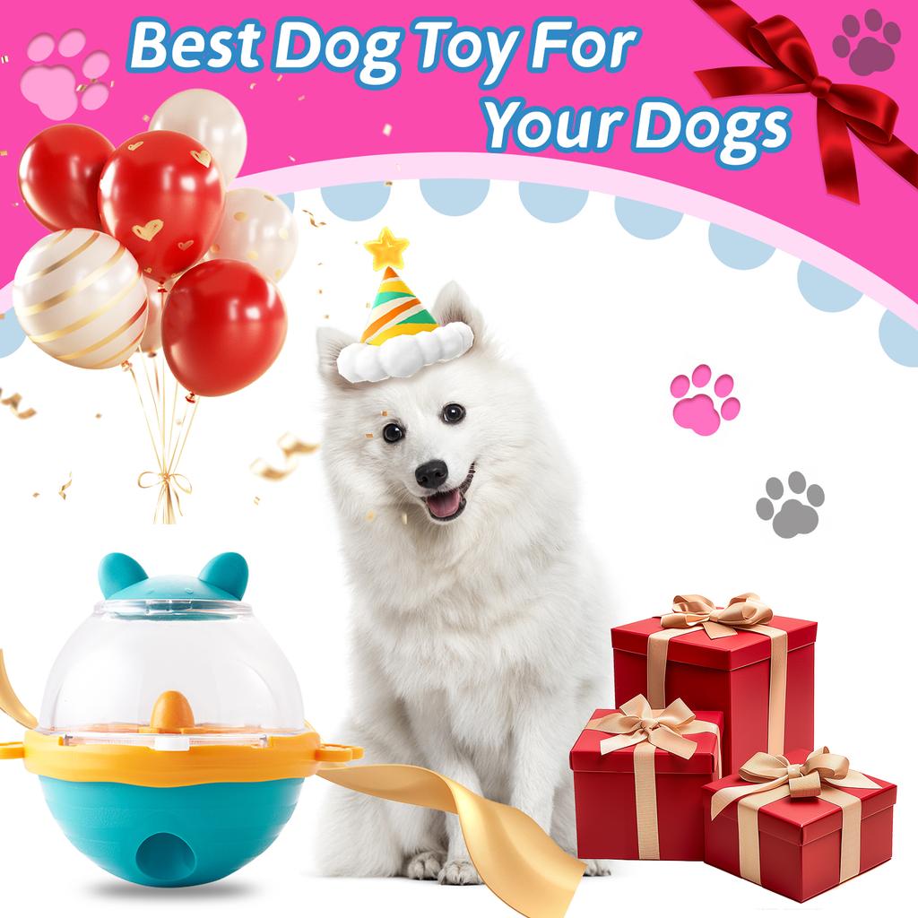 Dog Tumbler Leaking Food Device, Educational Toy Automatic Feeding, Leaking Food Ball Self-Hi To Relieve Boredom Pet Toy