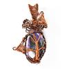 Natural Purple 103.45 Ct Amethyst Handmade Copper Wire Wrapped Certified Pendant