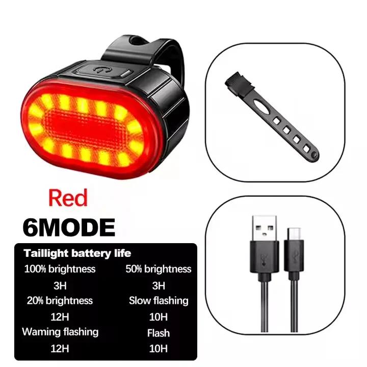 

Cycling Bicycle Front Rear Light Set Bike Rechargeable Headlight Light MTB Waterproof Taillight LED Lantern Bicycle Accessories