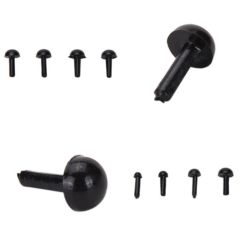 100 Pcs/Set Plastic Black Eyes For Bear Doll Animal Puppet Diy Black Eyes 4 Size