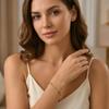 Clover Bracelet for Women, Lucky Five Leaf Charms Stainless Steel Adjustable Hand Chain Bracelet, New Fashion Accessories
