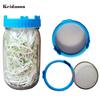 Durable Fine Holes Bright Color Sprout Lid Mason Jar Plastic with Stainless Steel Screen for Household