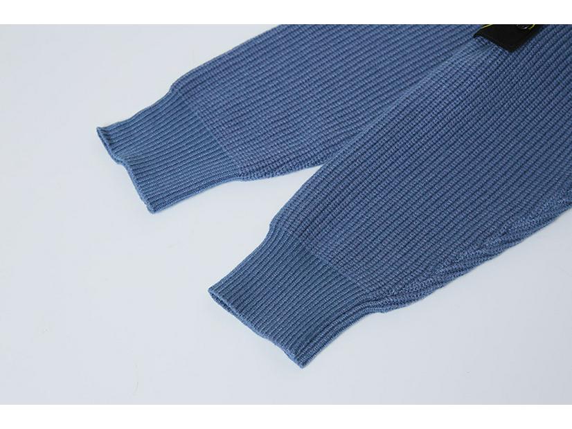 Unisex Solid Color Knit Pullover Sweater with Drop Shoulders