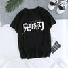Tanjirou Kamado Kaus Wanita Kimetsu Kaus Wanito Printed Harajuku T-shirt Women's T-Shirt Kaus Grafis Anime Demon Slayer Uniseks