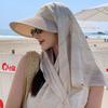 Casual Korean Style Headscarf Baseball Hat Print Hair Scarf Summer Sun Hat Hair Band Neck Protection Strappy Bandana Hat Spring