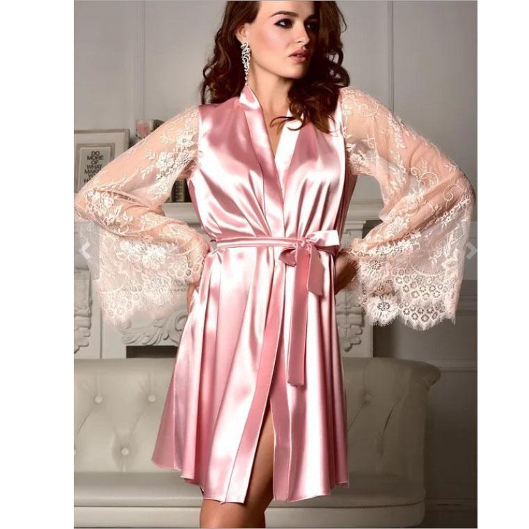 Sexy Lingerie Women's Sexy Imitation Ice Silk Plus Size Pajamas Nightgown